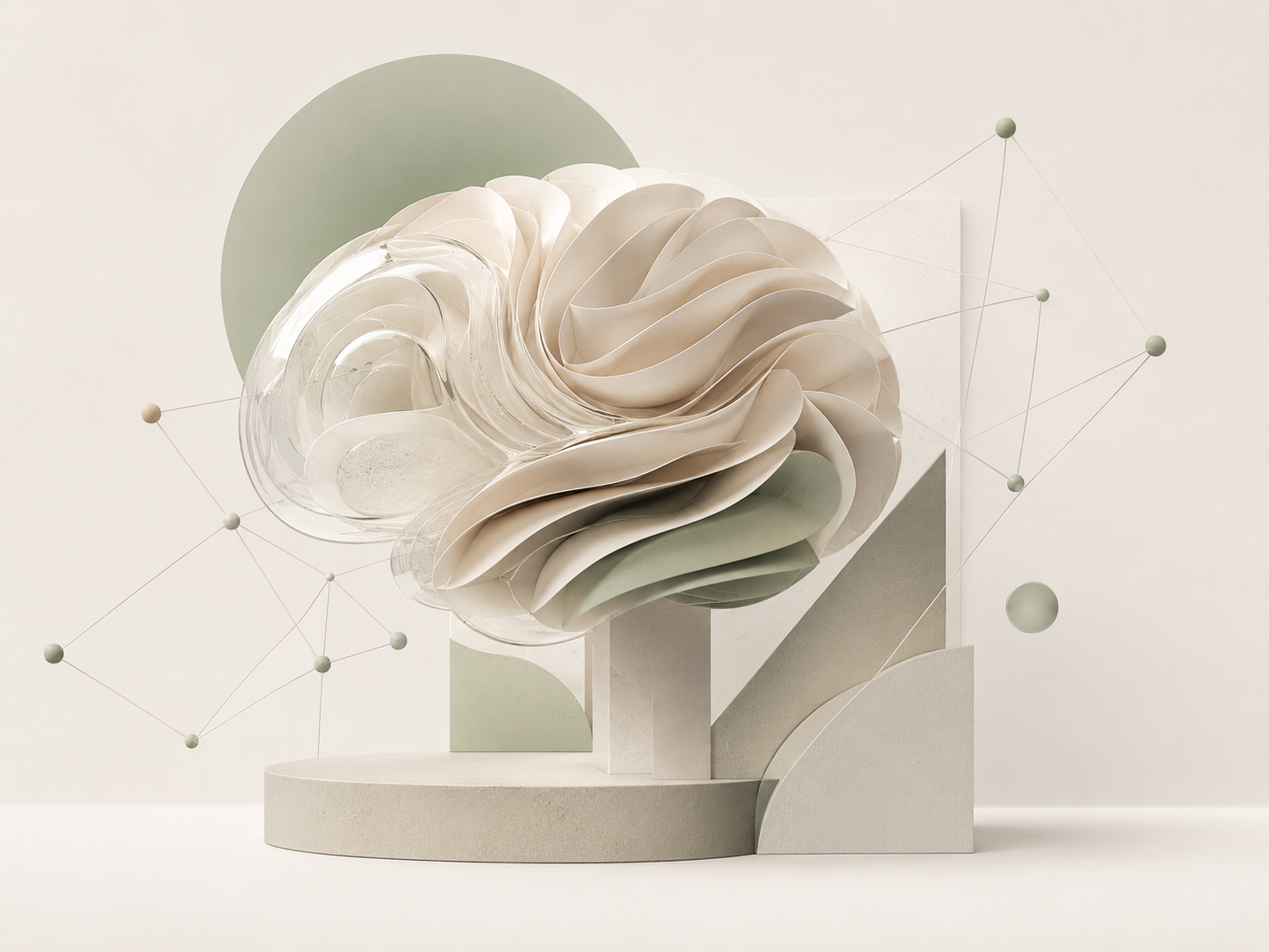 Cérebro neural translúcido