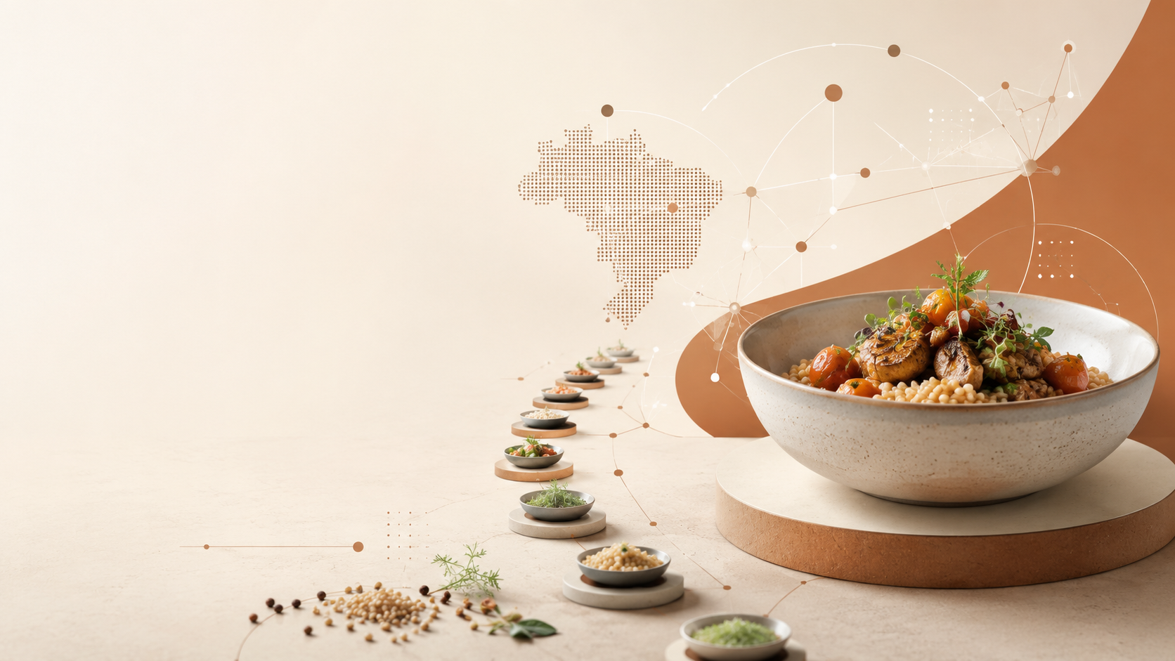 Composição gastronômica premium cinematográfica